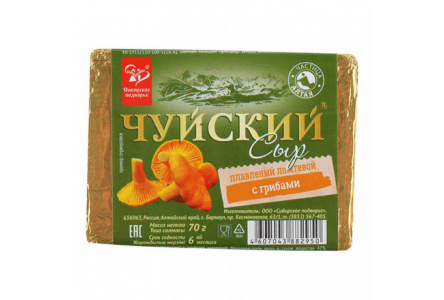 Сыр плавленый ЧУЙСКИЙ 70гр с грибами 1/40шт