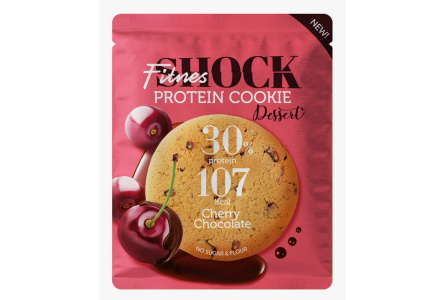 Печенье  FITNES SHOCK DESERT 35гр Вишня/шоколад 1/12шт протеиновое
