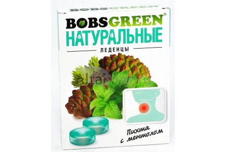 Леденцы BOBSGREEN 32гр Пихта с ментолом 1/16шт