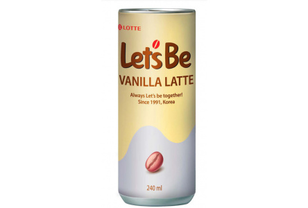 Напиток кофейный Lotte Let's Be 240мл Vanilla Latte ж/б 1/30шт