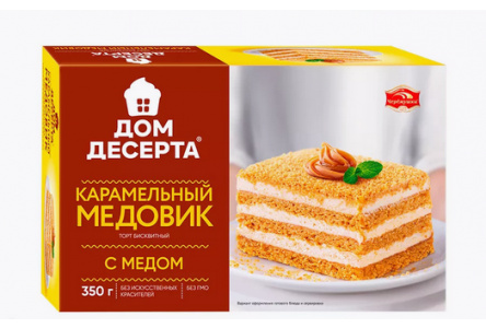 Торт ЧЕРЕМУШКИ 350гр Медовик карамельный 1/6шт