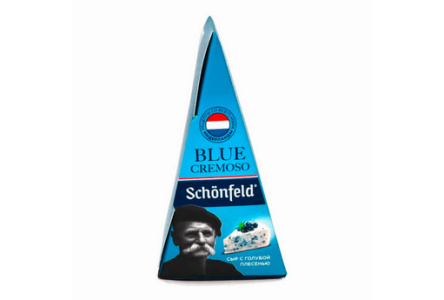 Сыр Schonfeld BLUE Cremoso 100гр 50% с голубой плесенью 1/5шт