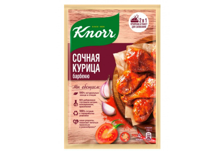 Приправа KNORR 26гр Сочная курица барбекю 1/28шт