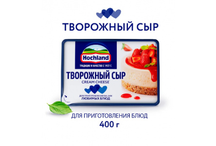 Сыр творожный HOСHLAND 400гр 65% Крем для кулинарии 1/8шт