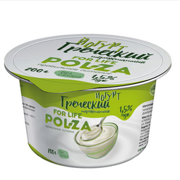 Йогурт термостатный Серышевский 200гр 1,5% Греческий Pol-za 1/12шт