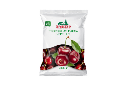 Творожная масса Серышевский 200гр 4,5% Черешня 1/15шт