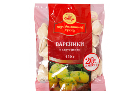 Вареники СКИФ 450гр с картофелем 1/20шт