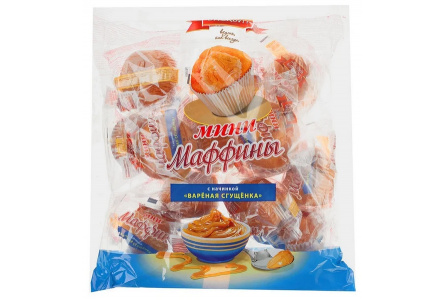 Маффины РУССКИЙ БИСКВИТ 465гр Вареная сгущенка 1/8шт