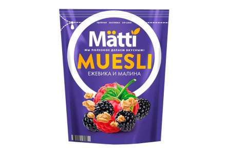 Завтрак готовый MATTI 250гр Ежевика/малина 1/14шт