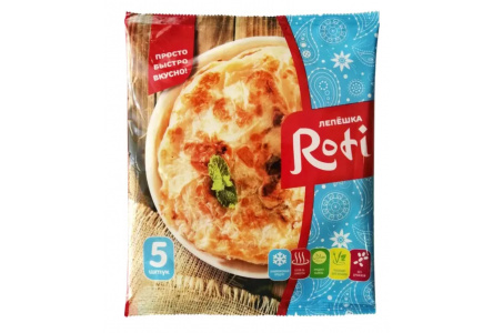 Лепешка ROTI 450гр Сырная 1/10шт