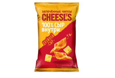 Чипсы CHEESL S 50гр Двойной сыр запеченные 1/16шт
