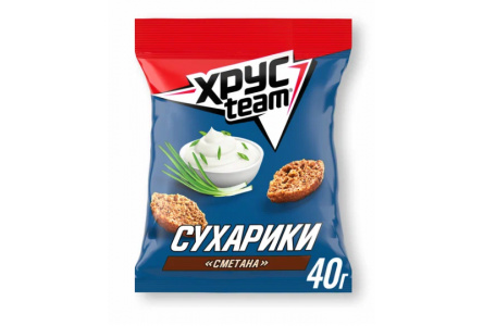 Сухарики ХРУСТИМ 40гр Сметана 1/40шт