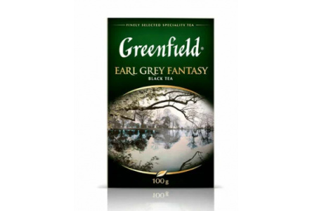 Чай черный GREENFIELD 100гр Earl Grey Fantasy кр/листовой байховый 1/14шт