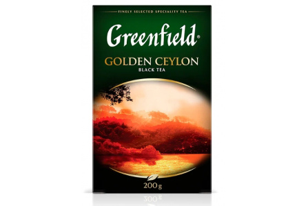 Чай черный GREENFIELD 200гр Golden Ceylon кр/листовой байховый 1/14шт