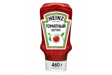 Кетчуп HEINZ 460гр Томатный пл/б 1/10шт