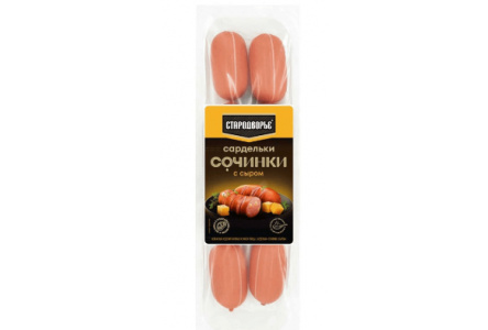 Сардельки СТАРОДВОРЬЕ 400гр Сочинки с сыром 1/6шт