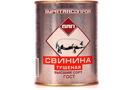 Свинина тушеная БУРЯТМЯСПРОМ 338гр гост 1/30