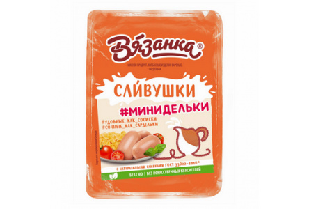 Сардельки ВЯЗАНКА 330гр Сливушки минидельки 1/6шт