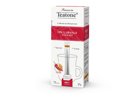 Чай черный в стиках TEATONE 15*1,8гр Пряный Апельсин/цукаты/перец чили 1/12шт