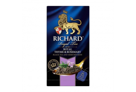 Чай черный в пакетиках RICHARD 50*2гр Royal Thyme Rosemar 1/6шт