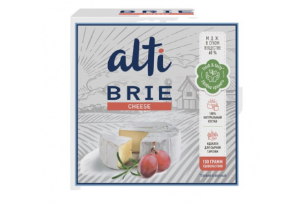 Сыр ALTI Бри 100гр 60% с белой плесенью пастеризованный 1/7шт