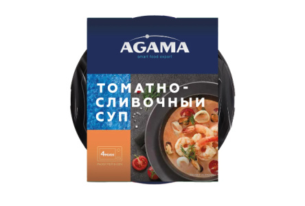 Суп AGAMA 250гр Томатно/сливочный с морепродуктами 1/5шт