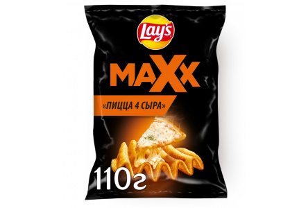 Чипсы LAYS MAX 110гр Пицца четыре сыра 1/20шт