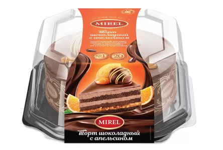 Торт MIREL 700гр Шоколадный апельсин 1/6шт