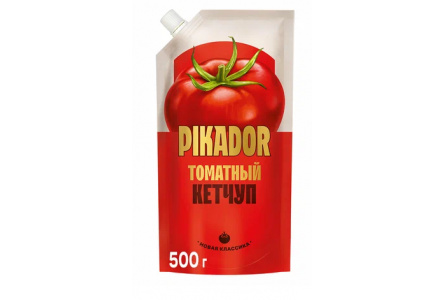 Кетчуп PIKADOR 500гр Супер острый дой-пак 1/16шт