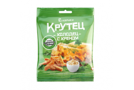 Гренки КРУТЕЦ 130гр Холодец с хреном 1/20шт