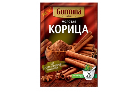 Корица молотая GURMINA 20гр 1/25шт Беларусь