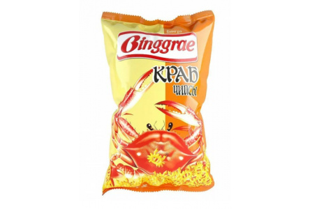 Чипсы BINGGRAE 130гр Краб 1/9шт