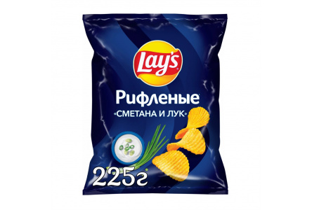 Чипсы LAYS Max 225гр Сметана/лук 1/14шт