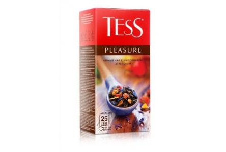 Чай черный в пакетиках TESS 25*1,5гр+5*1,5гр Pleasure байховый 1/10шт