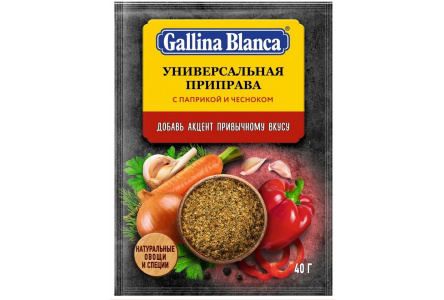 Приправа универсальная GALLINA BLANCA 40гр Ппаприка/чеснок 1/24шт