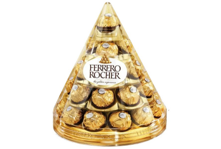 Набор конфет FERRERO ROCHER 350гр Т28*3 Конус 1/3шт