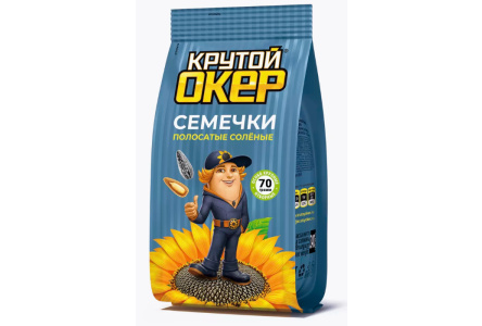 Семечки КРУТОЙ ОКЕР 70гр Полосатые с морской солью 1/27шт