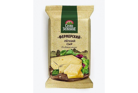 Сыр Фермерский Село Зеленое 200гр 35% легкий 1/10шт