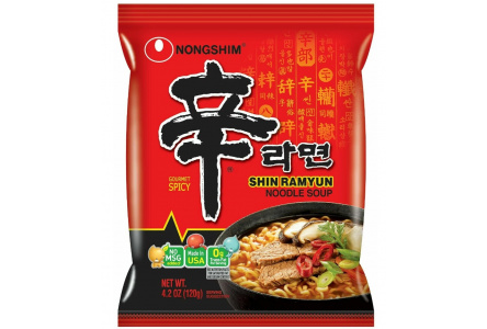 Лапша NONGSHIM 86гр Shin Ramyun Острая Shin Bowl 1/12шт