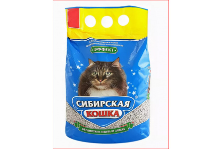 Наполнитель СИБИРСКАЯ КОШКА 3л Эффект впитывающий 1/4шт