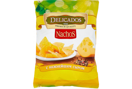 Чипсы DELICADOS NACHOS 150гр Кукурузные сыр 1/15шт