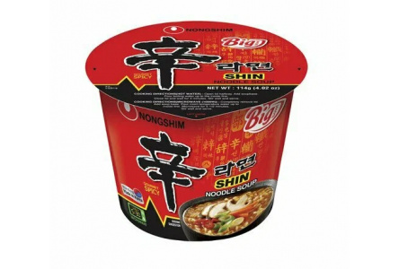 Лапша NONGSHIM 114гр Шин Рамен Big bowl стакан 1/16шт