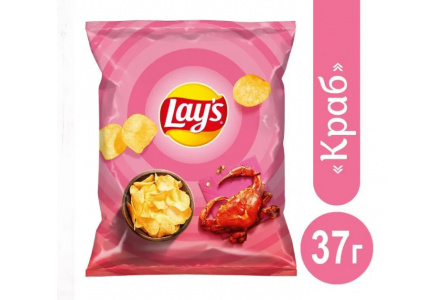 Чипсы LAYS 37гр Краб 1/36шт