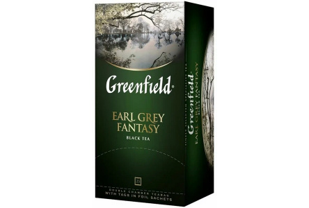 Чай черный в пакетиках GREENFIELD 25*2гр Earl Grey Fantasy байховый 1/10шт