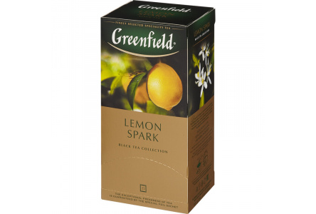 Чай черный в пакетиках GREENFIELD 25*1,5гр Lemon Spark байховый 1/10шт