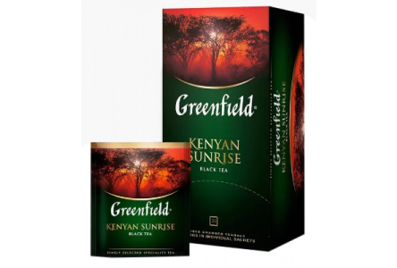 Чай черный в пакетиках GREENFIELD 25*2гр Kenyan Sunrise байховый 1/10шт