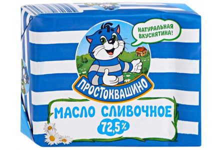 Масло сливочное ПРОСТОКВАШИНО 180гр Крестьянское 72,5% 1/12шт БЗМЖ