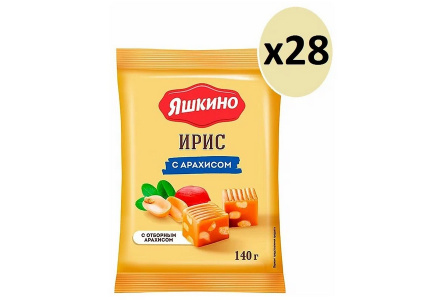 Ирис ЯШКИНО 140гр С арахисом 1/28шт ЯИ109