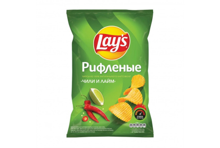 Чипсы LAYS 125гр Чили Лайм 1/19шт