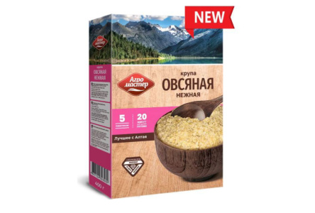 Крупа в пакетах АГРО МАСТЕР 5*80гр Овсяная нежная 1/6шт